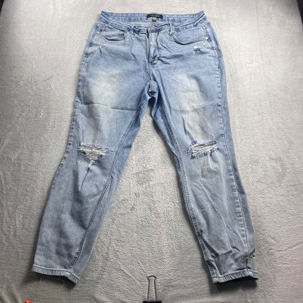 Judy Blue 18W High Rise Distressed Skinny Jeans Light‎ Wash JB88797-LT-CO